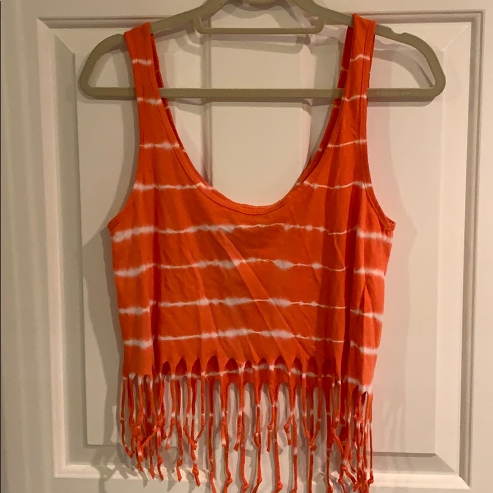 Orange crop top